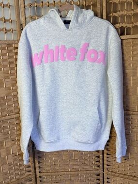 NWT White Fox From the Archives Kenzie Oversized Hoodie Size XS/S Grey Marle